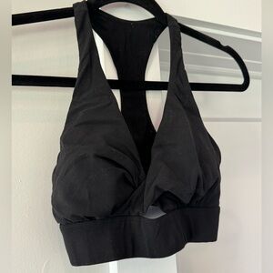 LULULEMON cross front black sports bra small